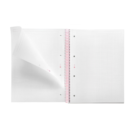 Cuaderno A4 Miquelrius Cuadrícula Between The Lines Rosa 80 Hojas