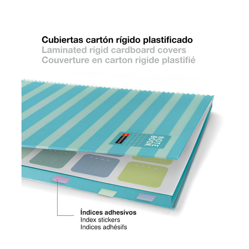 Cuaderno A4 Miquelrius Cuadrícula Between The Lines Celeste 80 Hojas