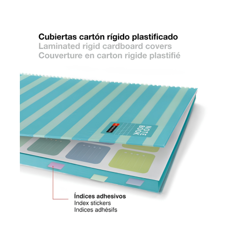 Cuaderno A4 Miquelrius Cuadrícula Between The Lines Celeste 80 Hojas