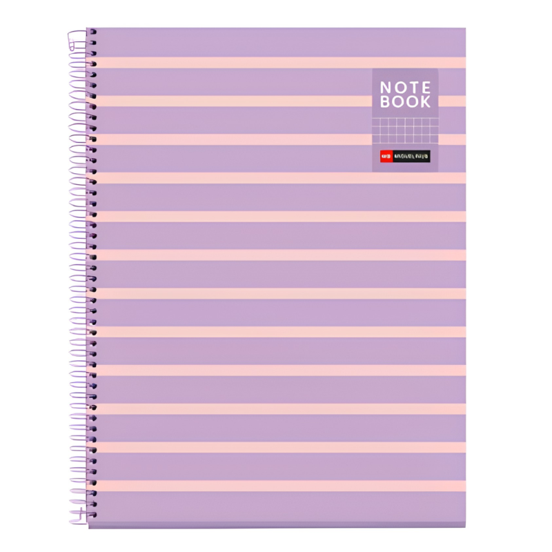 Cuaderno A4 Miquelrius Cuadrícula Between The Lines Malva 80 Hojas De Apli