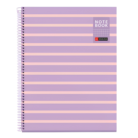 Cuaderno A4 Miquelrius Cuadrícula Between The Lines Malva 80 Hojas De Apli