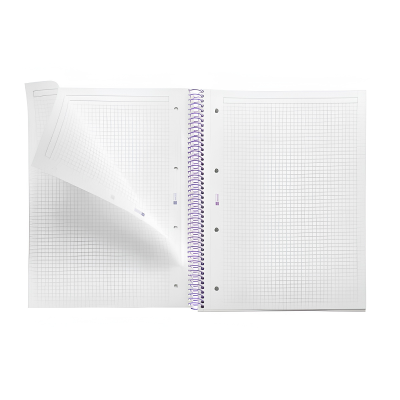 Cuaderno A4 Miquelrius Cuadrícula Between The Lines Malva 80 Hojas