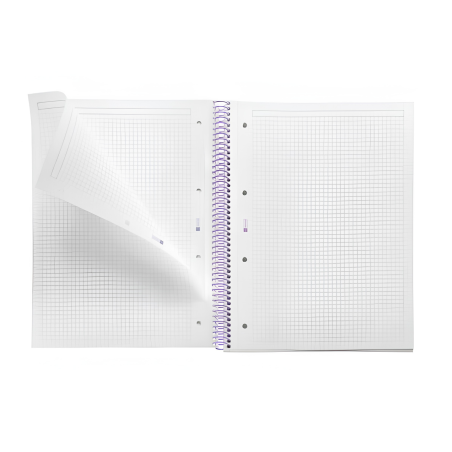 Cuaderno A4 Miquelrius Cuadrícula Between The Lines Malva 80 Hojas