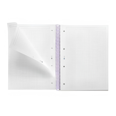 Cuaderno A4 Miquelrius Cuadrícula Between The Lines Ceniza 80 Hojas