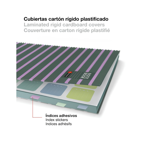 Cuaderno A4 Miquelrius Cuadrícula Between The Lines Ceniza 80 Hojas