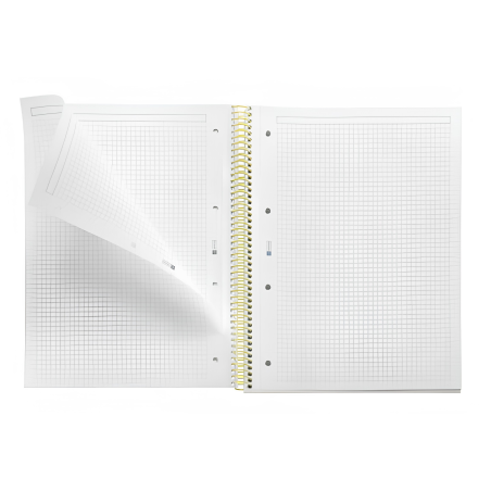 Cuaderno A4 Miquelrius Cuadrícula Between The Lines Limón 80 Hojas