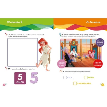 Cuaderno De Vacaciones Princesas 3-4 Años
