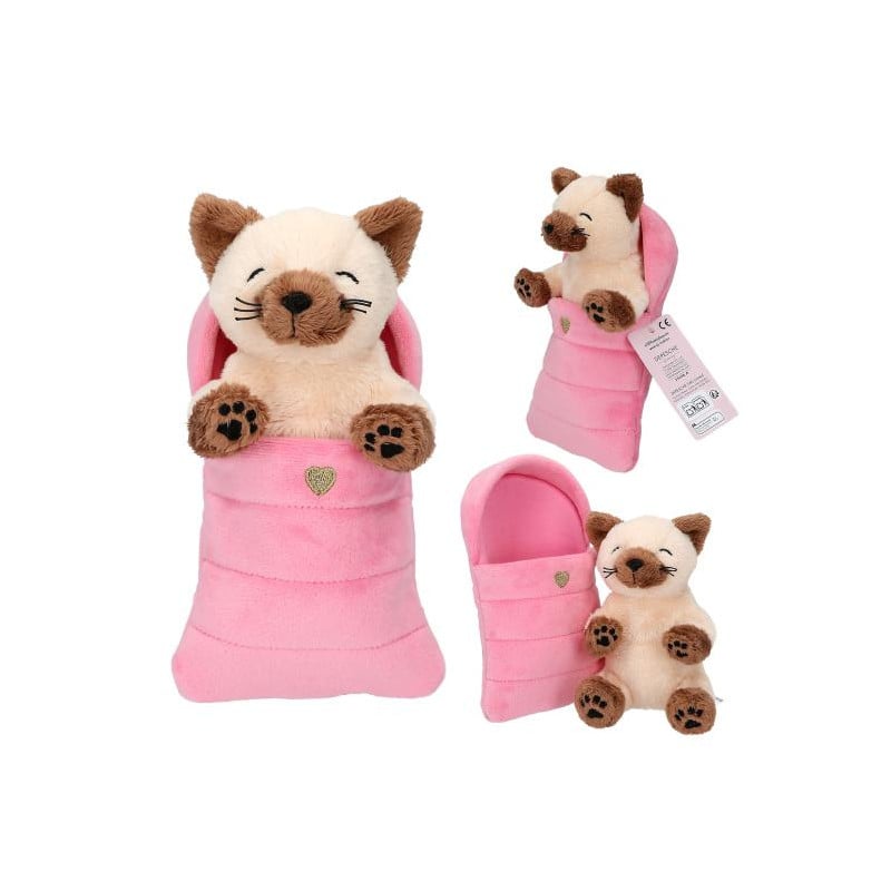 TOPModel Peluches De Perros Y Gatos En Saco De Dormir