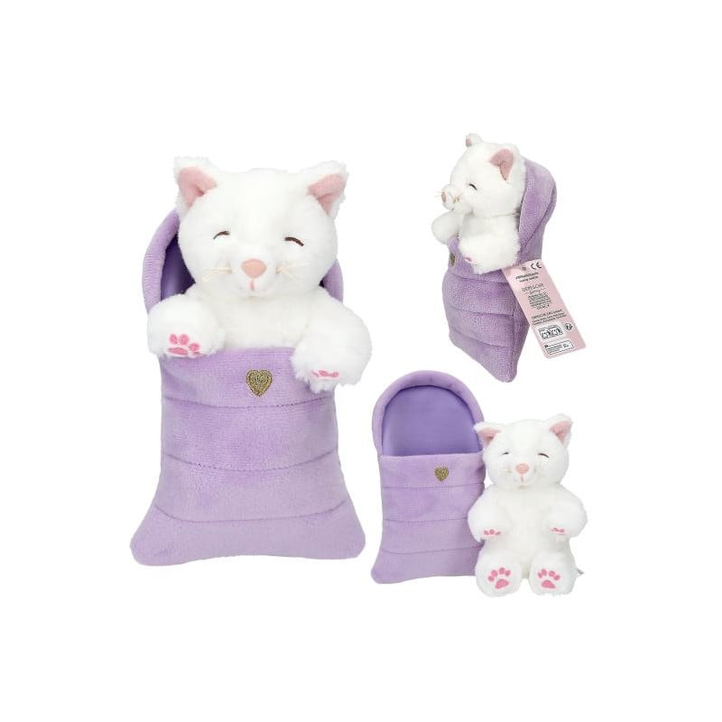 TOPModel Peluches De Perros Y Gatos En Saco De Dormir