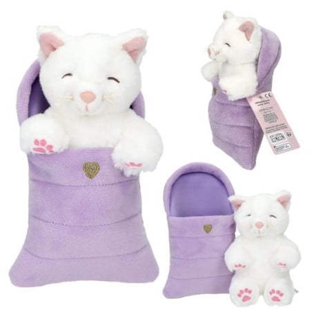 TOPModel Peluches De Perros Y Gatos En Saco De Dormir