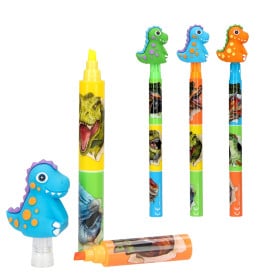 Dino World Fluorescente Con Figura De Dinosaurio 2