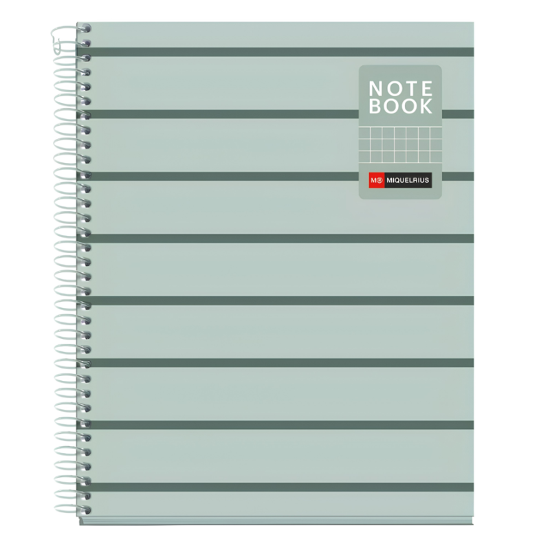 Cuaderno A5 Miquelrius Cuadrícula Between The Lines Musgo 80 Hojas De Apli