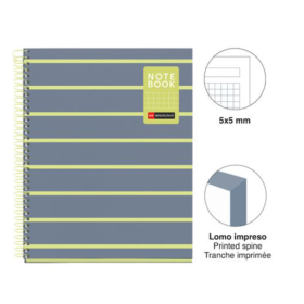 Cuaderno A5 Miquelrius Cuadrícula Between The Lines Limón 80 Hojas De Apli 2