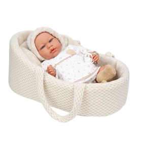 Muñecas Arias Muñeca Elegance Andie Beige Con Capazo 40 Cm De Muñecas Arias