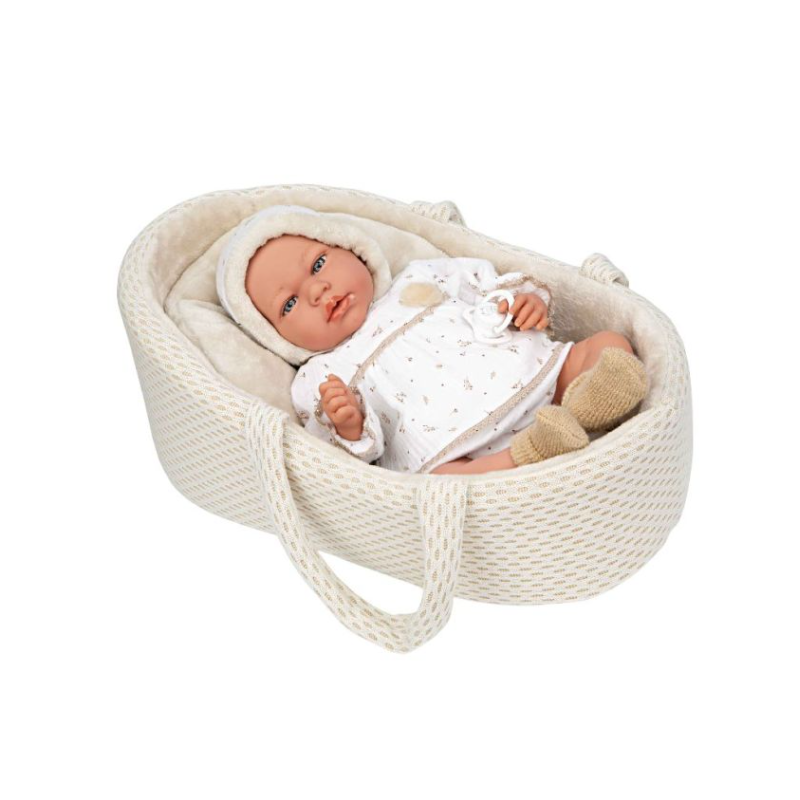 Muñecas Arias Muñeca Elegance Andie Beige Con Capazo 40 Cm