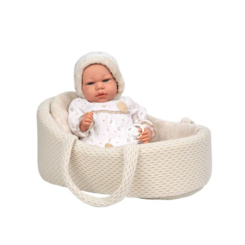 Muñecas Arias Muñeca Elegance Andie Beige Con Capazo 40 Cm