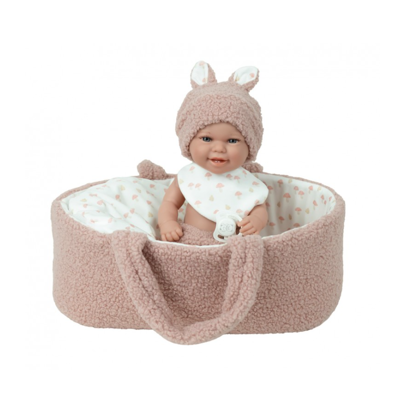 Muñecas Arias Babyto Rosa Con Capazo 33 Cm De Muñecas Arias