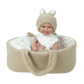 Muñecas Arias Babyto Beige Con Capazo 33 Cm De Muñecas Arias
