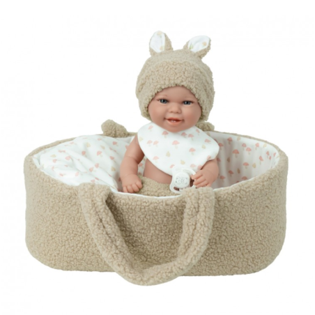 Muñecas Arias Babyto Beige Con Capazo 33 Cm De Muñecas Arias