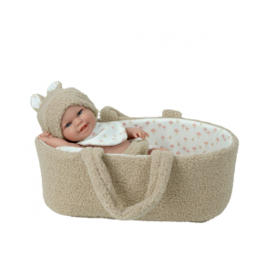 Muñecas Arias Babyto Beige Con Capazo 33 Cm De Muñecas Arias 2