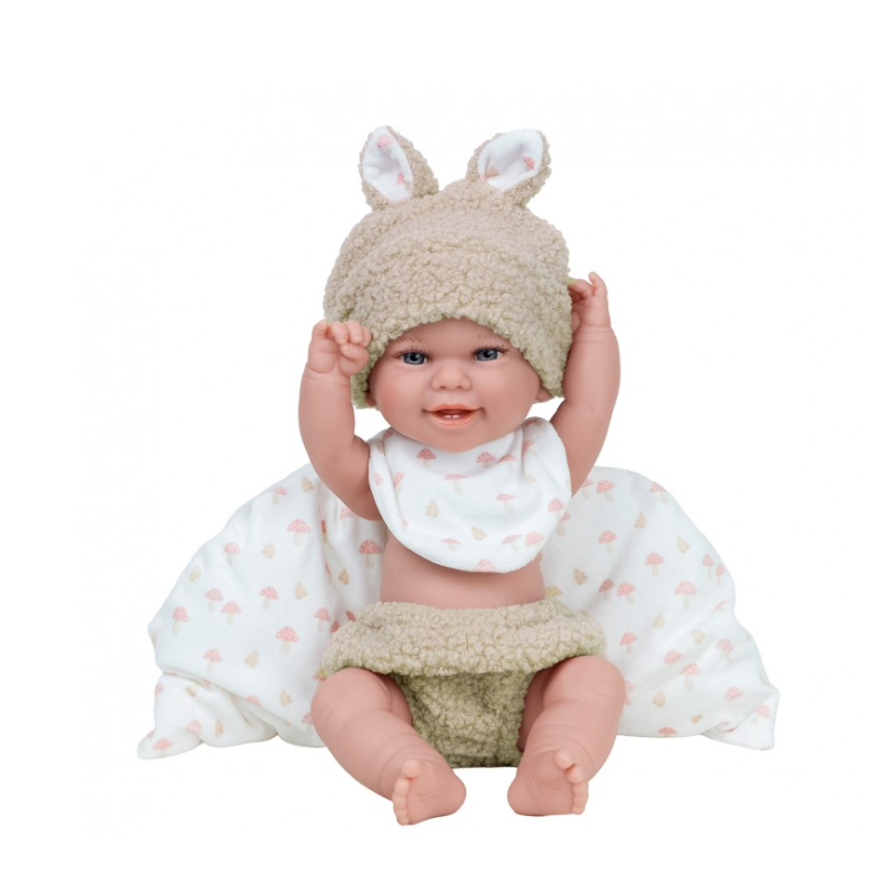 Muñecas Arias Babyto Beige Con Capazo 33 Cm
