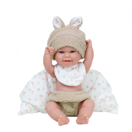 Muñecas Arias Babyto Beige Con Capazo 33 Cm