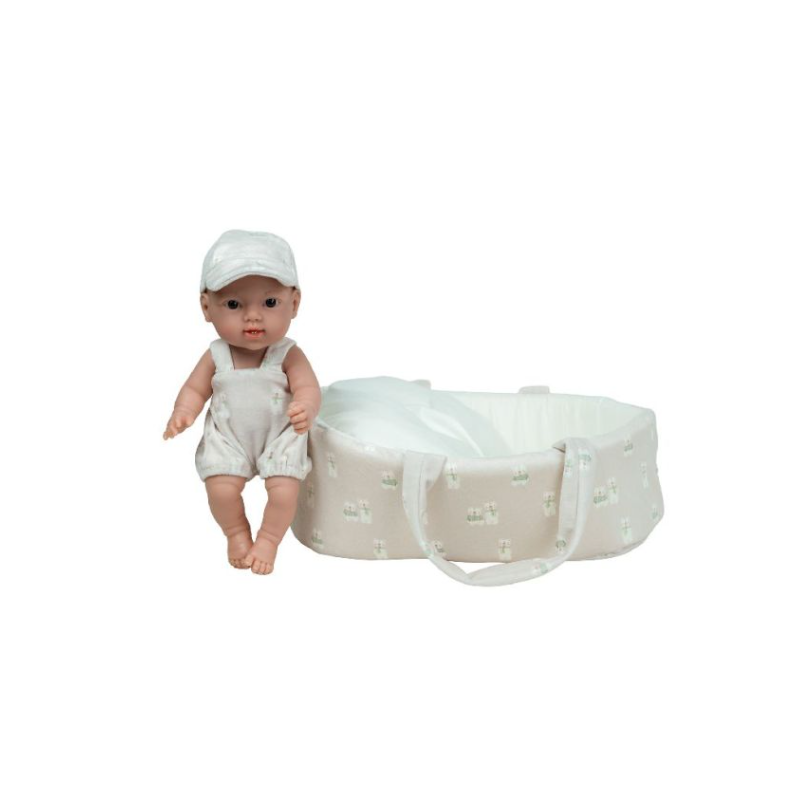 Muñecas Arias Muñeca Elegance Dudi Beige Con Capazo Y Bolsa 26 Cm
