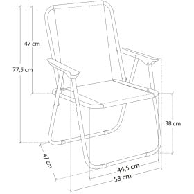 Silla De Playa Fija Plegable Lona De Juinsa 2