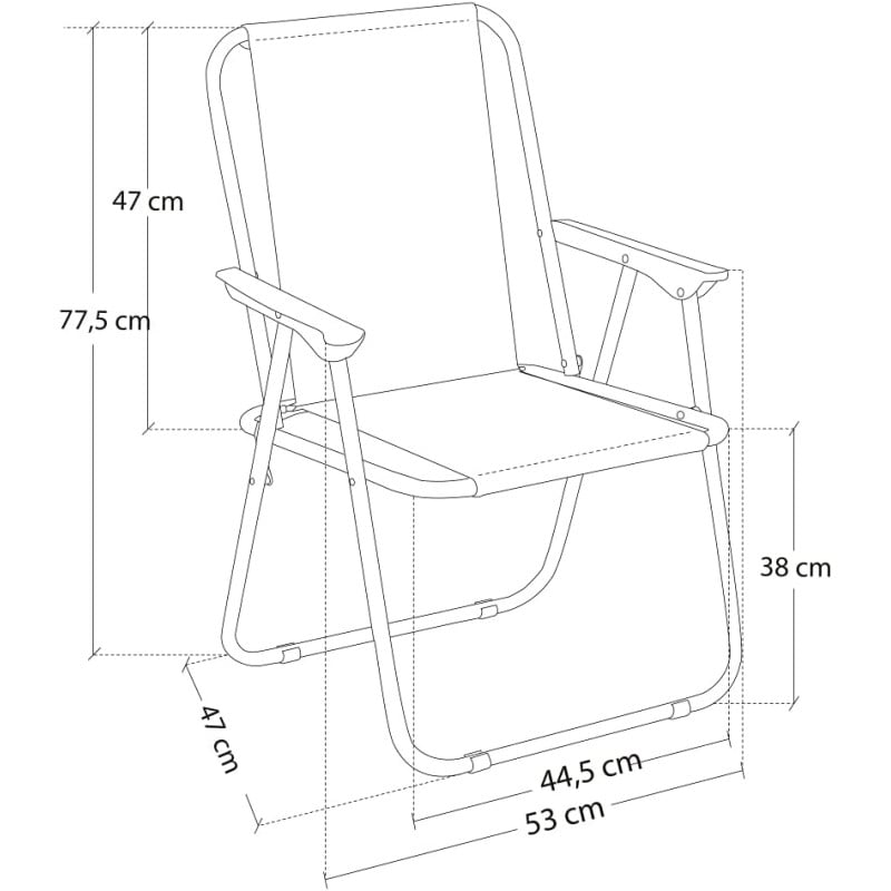 Silla De Playa Fija Plegable Lona