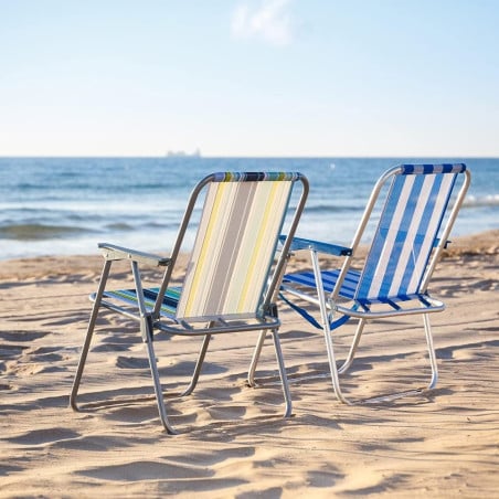 Silla De Playa Fija Plegable Lona