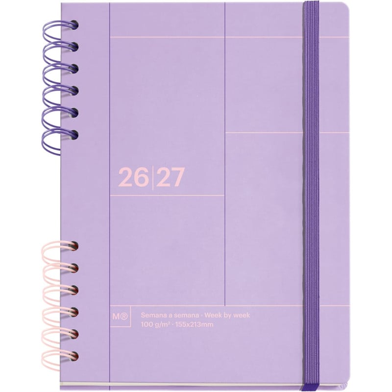 Agenda Escolar 26/27 Miquelrius Bicolor Malva De Apli