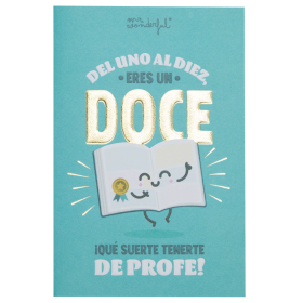 Mr. Wonderful Postal Del Uno Al Diez, Eres Un Doce ¡Qué Suerte Tenerte De Profe! De Mr. Wonderful