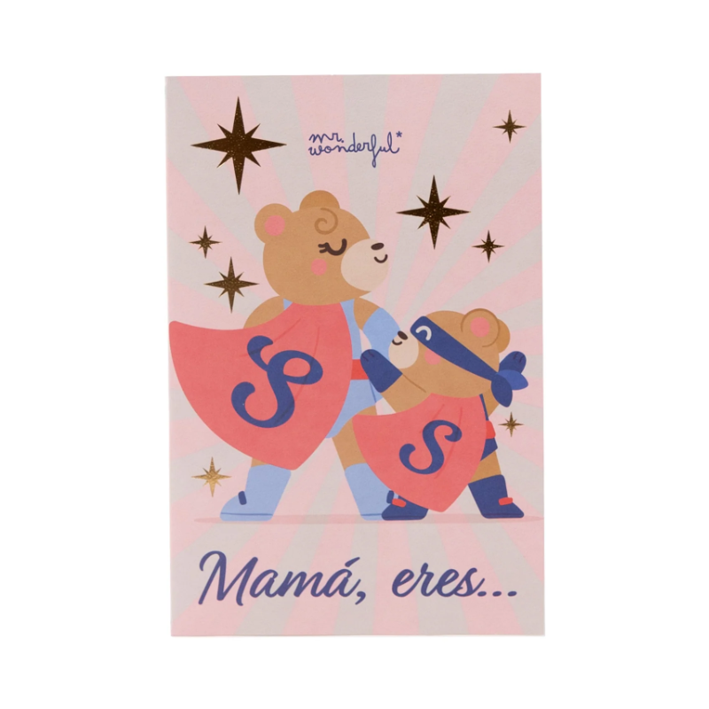 Mr. Wonderful Postal Mamá Eres... Superpoderosa De Mr. Wonderful