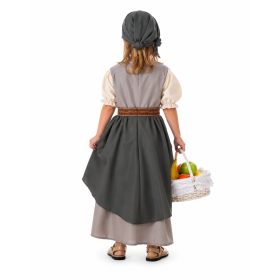 Disfraz Medieval Frutera Talla 7-9 Años De Lunatiq Fest 2