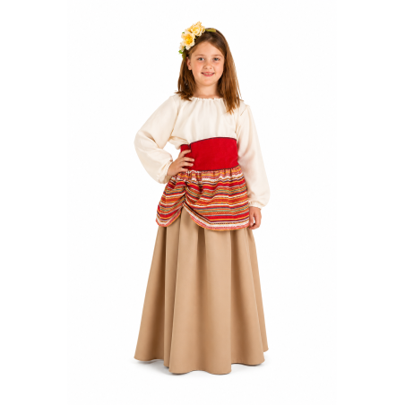 Disfraz Medieval Campesina Carlota Talla 7-9 Años De Lunatiq Fest