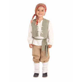 Disfraz Medieval Campesino Carlos Talla 3-5 Años De Lunatiq Fest