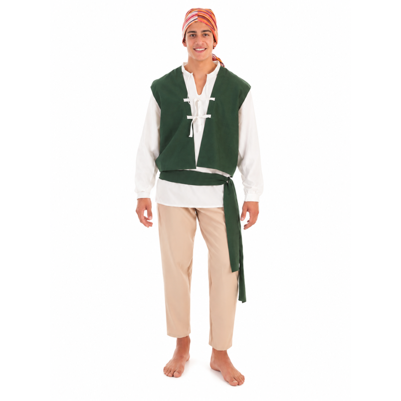 Disfraz Medieval Campesino Carlos Talla Única De Lunatiq Fest