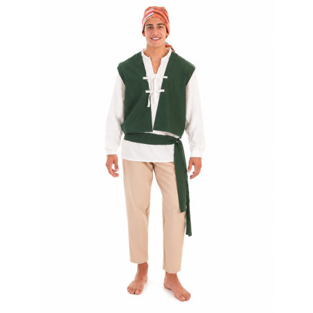 Disfraz Medieval Campesino Carlos Talla Única De Lunatiq Fest