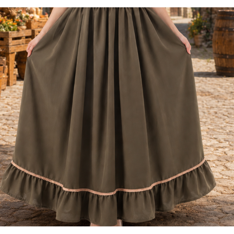 Falda Medieval Verde Adulto Talla L