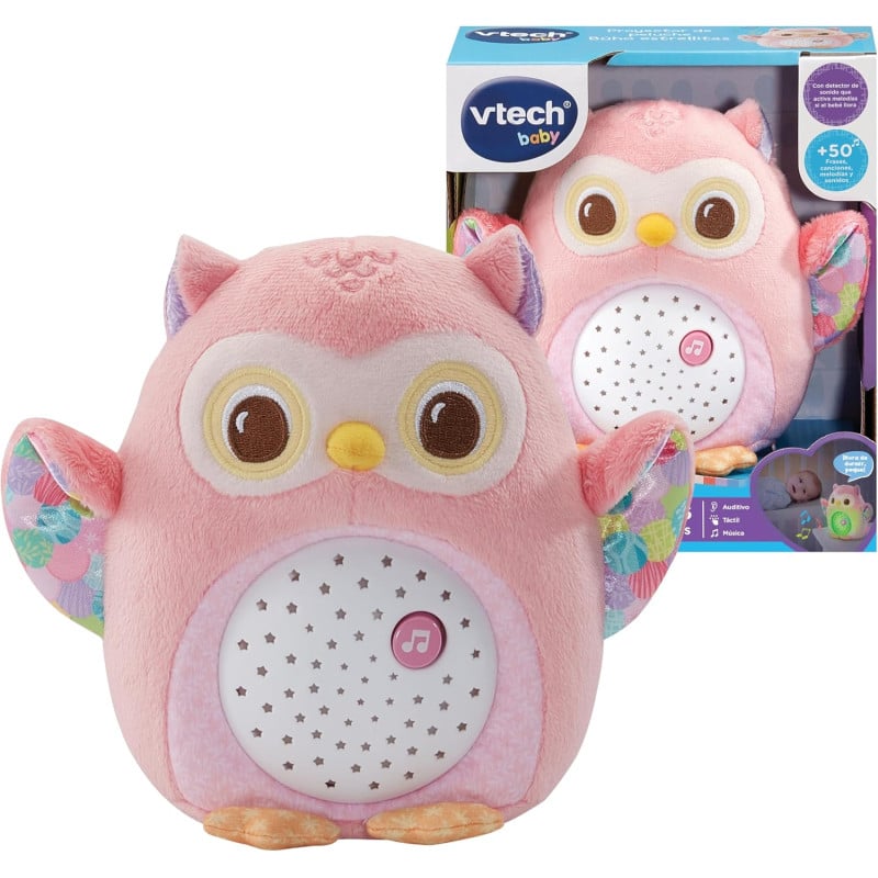 Proyector De Peluche Buho Estrellitas