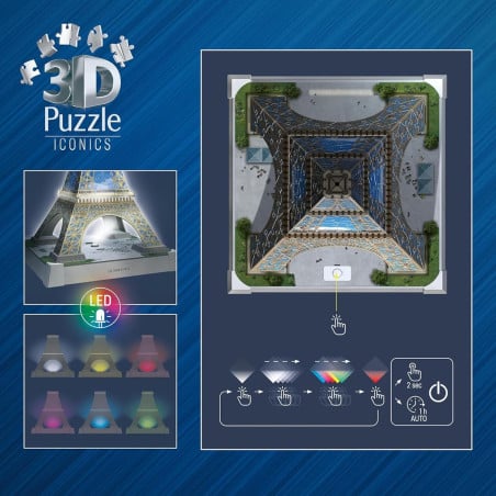 Puzzle 3D Torre Eiffel Con Luz