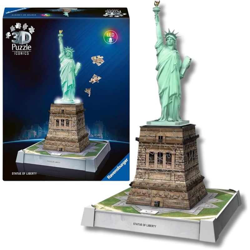 Puzzle 3D Estatua De La Libertad Con Luz De Ravensburguer
