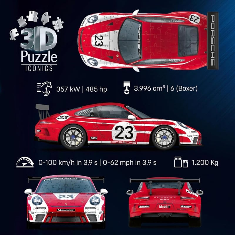 Puzzle 3D Porche 911 Con Luz