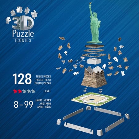 Puzzle 3D Estatua De La Libertad Con Luz