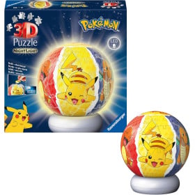 Puzzle 3D Bola Con Luz Nocturna Pokemon De Ravensburguer