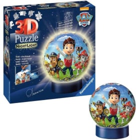 Puzzle 3D Bola Con Luz Nocturna Patrulla Canina De Ravensburguer
