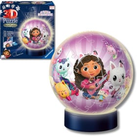 Puzzle 3D Bola Con Luz Nocturna La Casa De Muñecas De Gabby De Ravensburguer