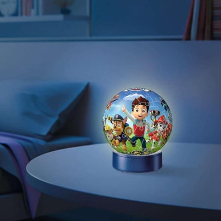 Puzzle 3D Bola Con Luz Nocturna Patrulla Canina