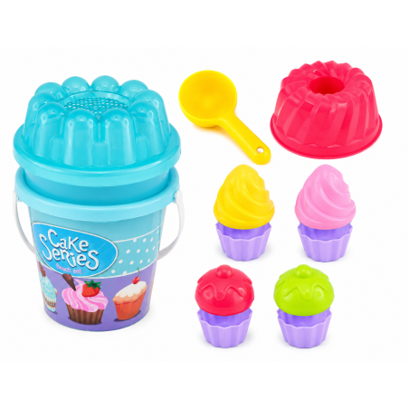 Cubo De Playa Cupcake 12 Piezas Surtido