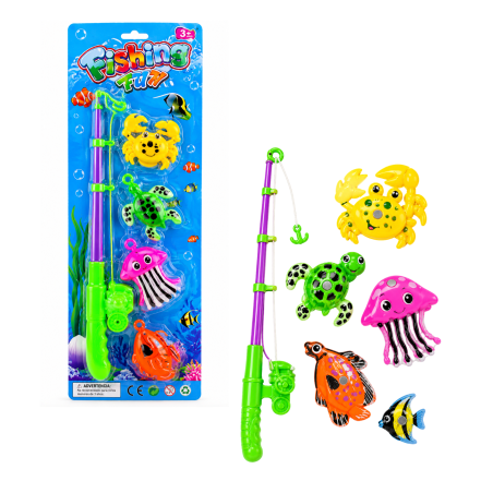 Juego De Pesca Animales Marinos 5 Piezas De Eurojuguetes